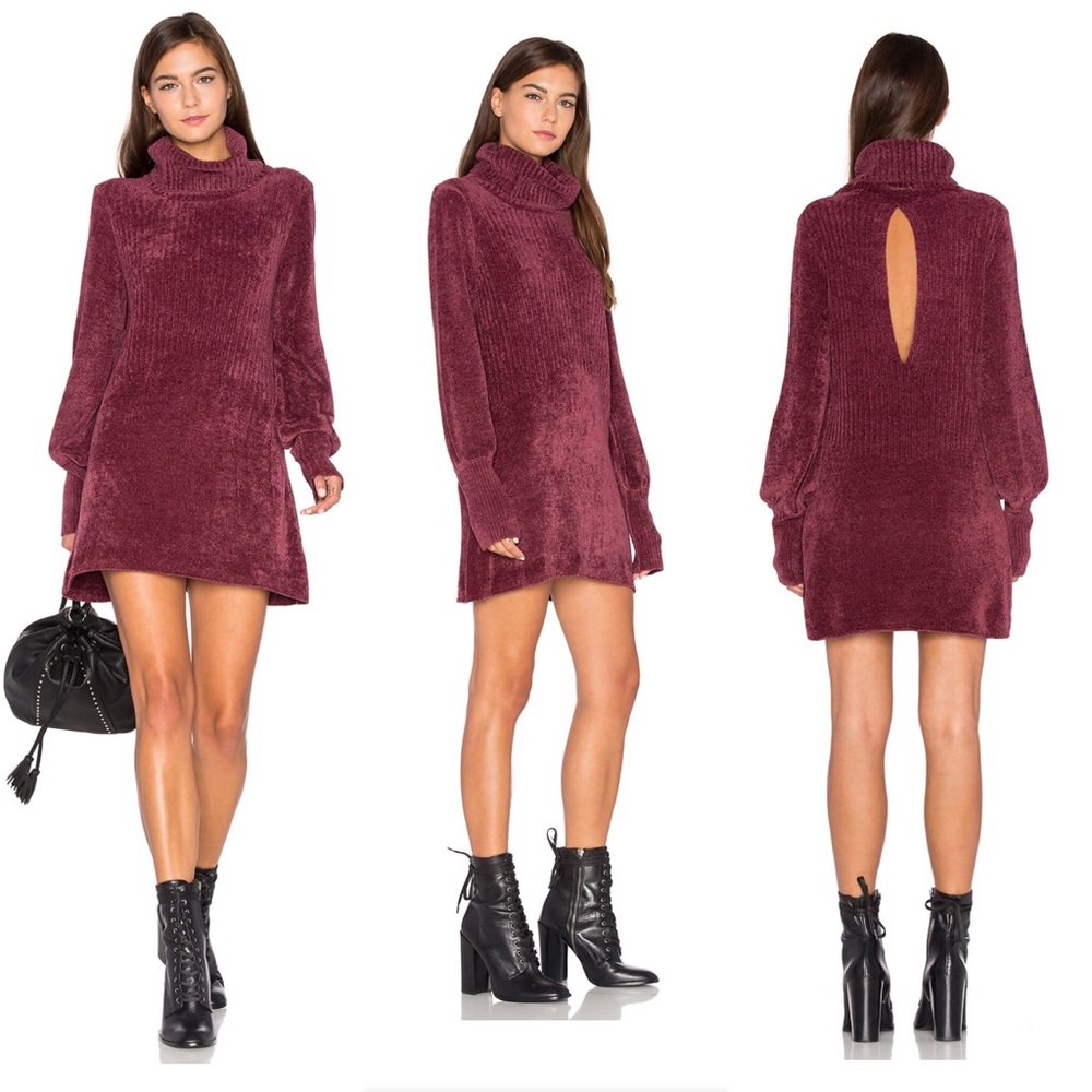 Free People New Moon Chenille Tunic Sweater M